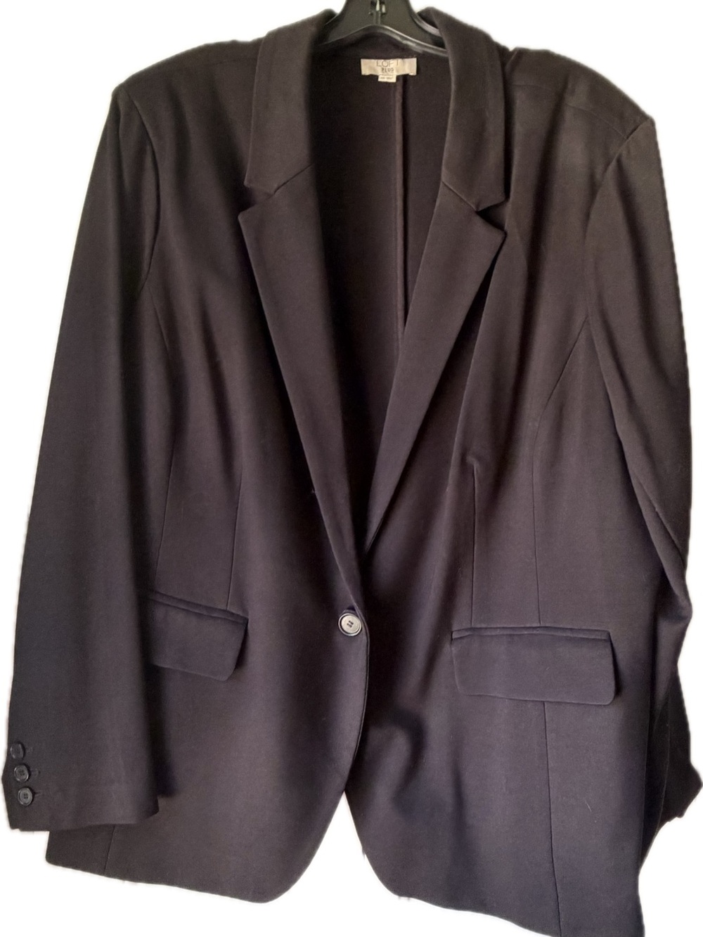 LOFT Classic Black Single-Button Blazer size 24